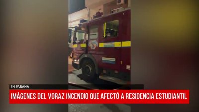 Im&aacute;genes muestran la voracidad del incendio que afect&oacute; a residencia estudiantil de Paran&aacute;